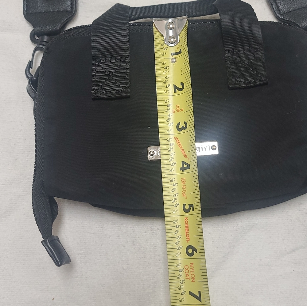 Madden Girl Black MiniCrossbody Bag with Detachable Zip Change Pouch - Picture 11 of 13